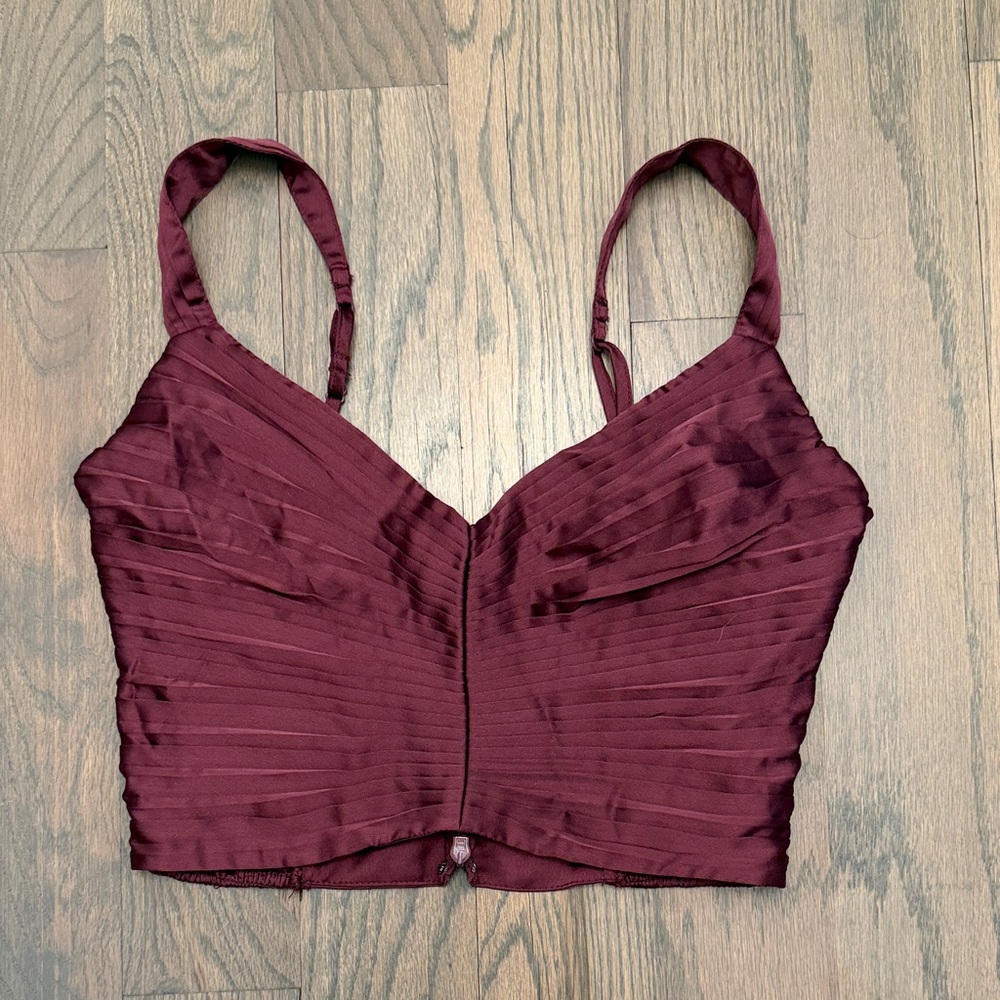 Abercrombie & Fitch Burgundy Crop Top